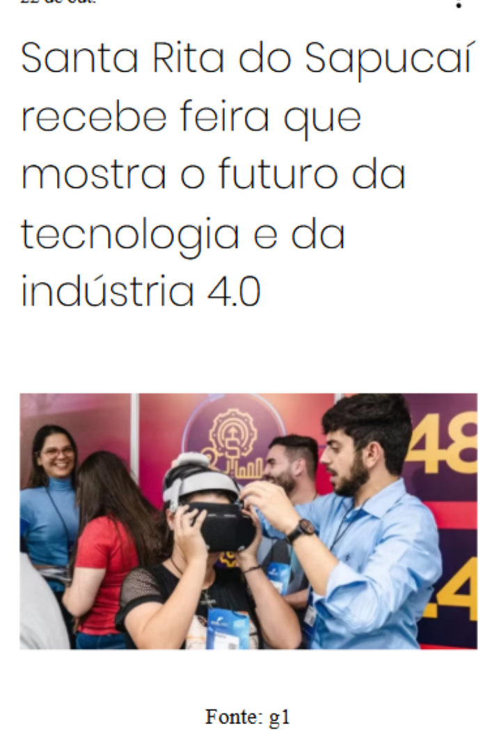 Santa Rita do Sapucaí recebe feira que mostra o futuro da tecnologia e da indústria 4.0